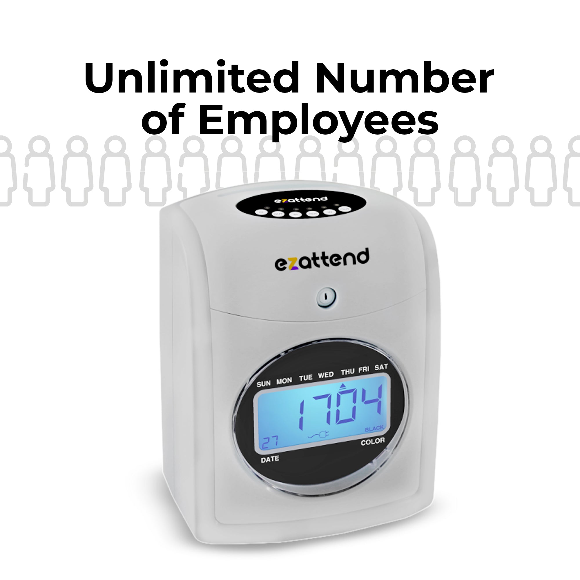 [bundle] ezattend Punch time clock machine - time tracker for employees + 50 time cards + card rack