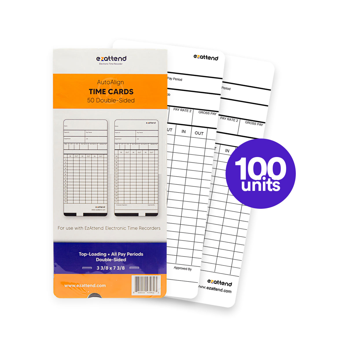 Universal weekly time cards for employees time clocks