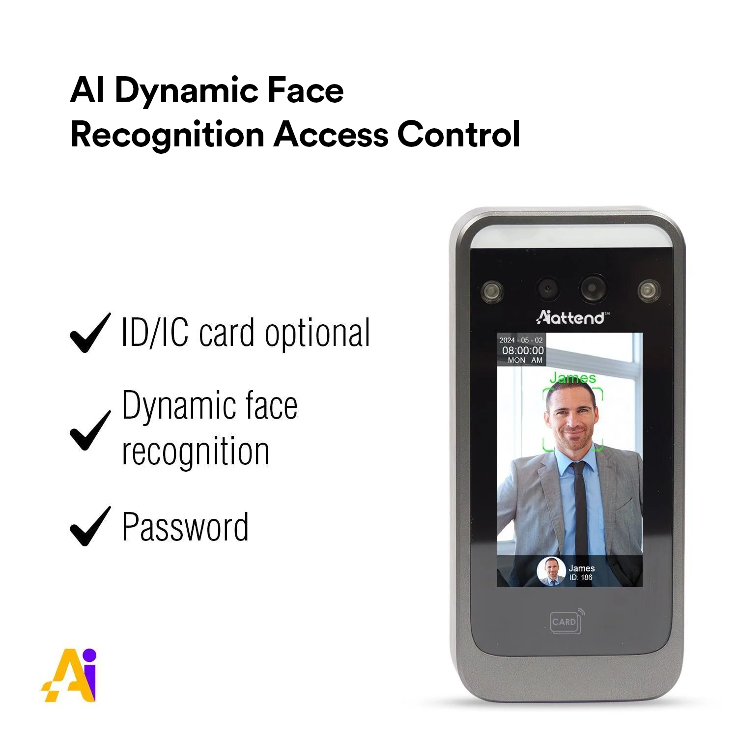 AiAttend Access control face recognition security device