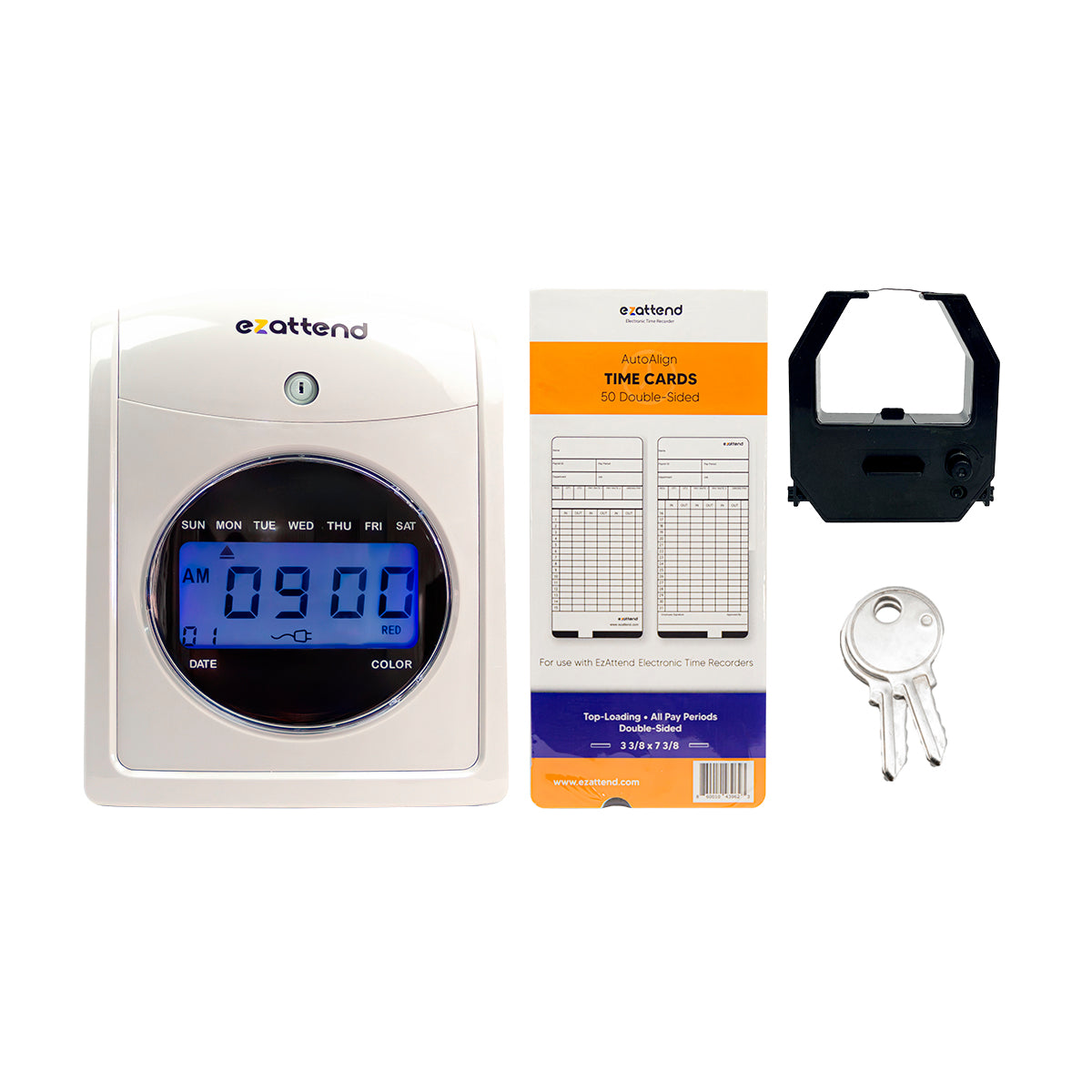 ezattend Punch time clock machine - time tracker for employees + 50 time cards